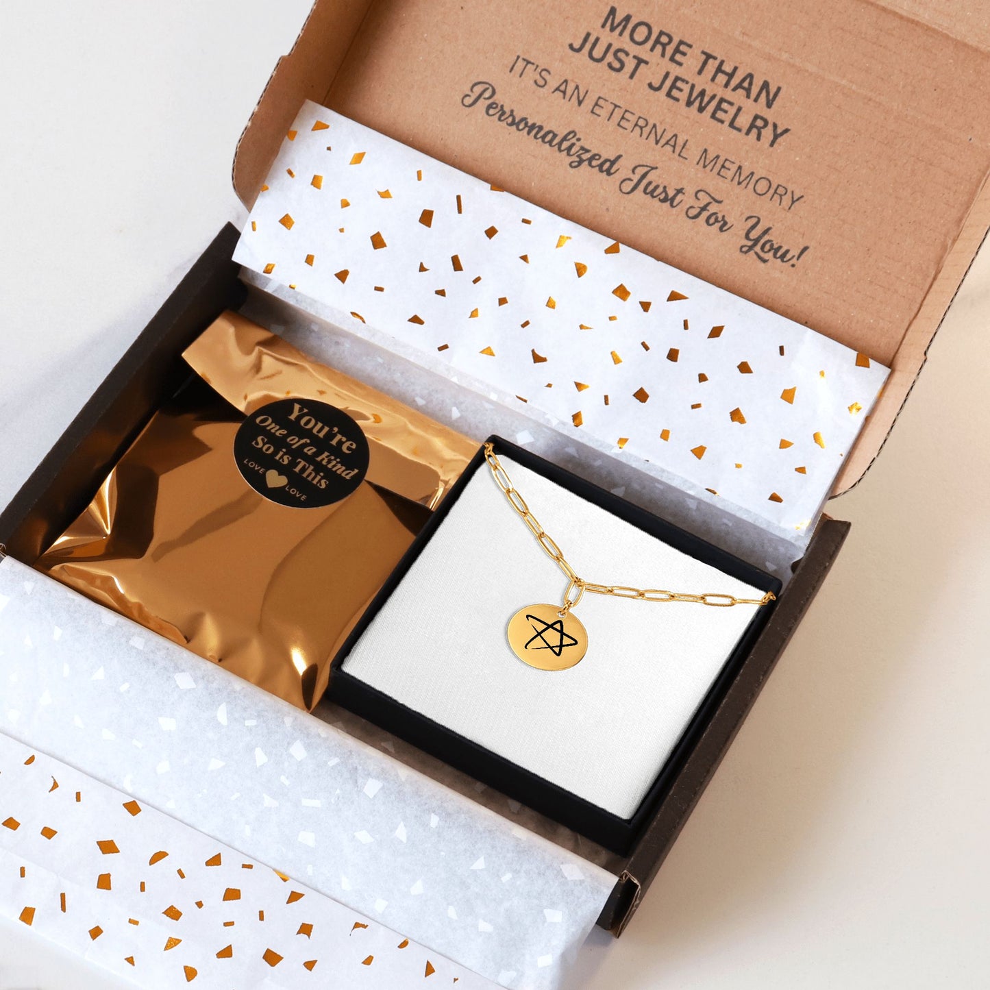 STAR Paperclip Coin Necklace